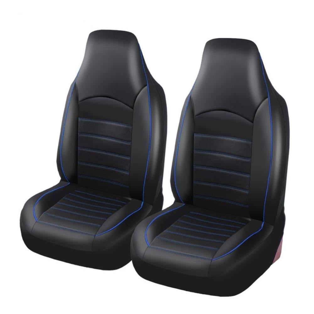 EsprAL Auto Leder sitzbezüge Sets, Für Audi S6 wasserdicht rutschfest VerschleißFest Komfortabel Protektoren Car Innere Zubehör,B/Blue von EsprAL