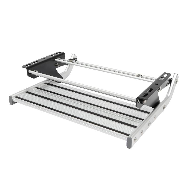 Aluminiumlegierung Wohnmobiltrittstufe, Klapptritt Wohnmobil Wohnwagen Aluminium Wohnwagen Stufenbeschläge Teleskoppedal Anti-Rutsch Einstieg Wohnmobil Wohnwagen Caravan Trittstufe 50.9 x 23.5 cm von Estabeter