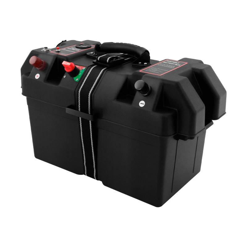 Batteriebox Boot Multifunktions Batteriebox für Bootsmotor Mit Doppel USB Anschluss Batterie Box Spannungsüberwachung Für Marine Boot RV Camping von Estabeter