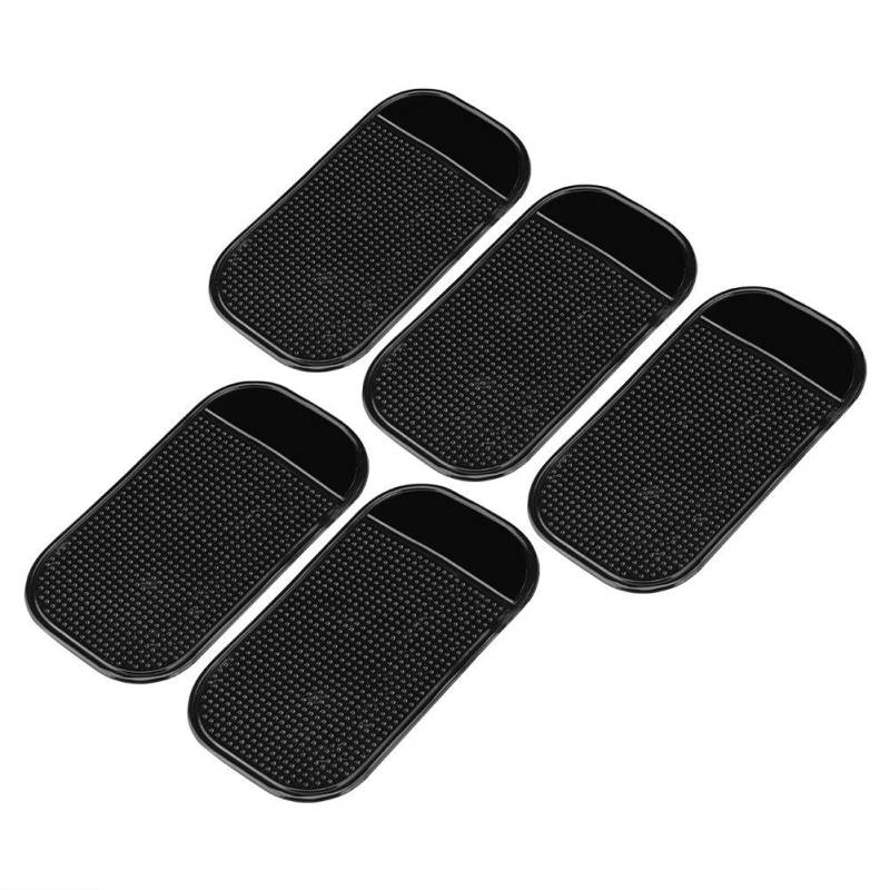 Halterung Anti Rutsch Matte, 5 PCS rutschfeste Klebematte aus Silikon, rutschfest, für Pad, Smartphone, Armaturenbrett, Auto, 13 x 7 cm, Schwarz von Estink