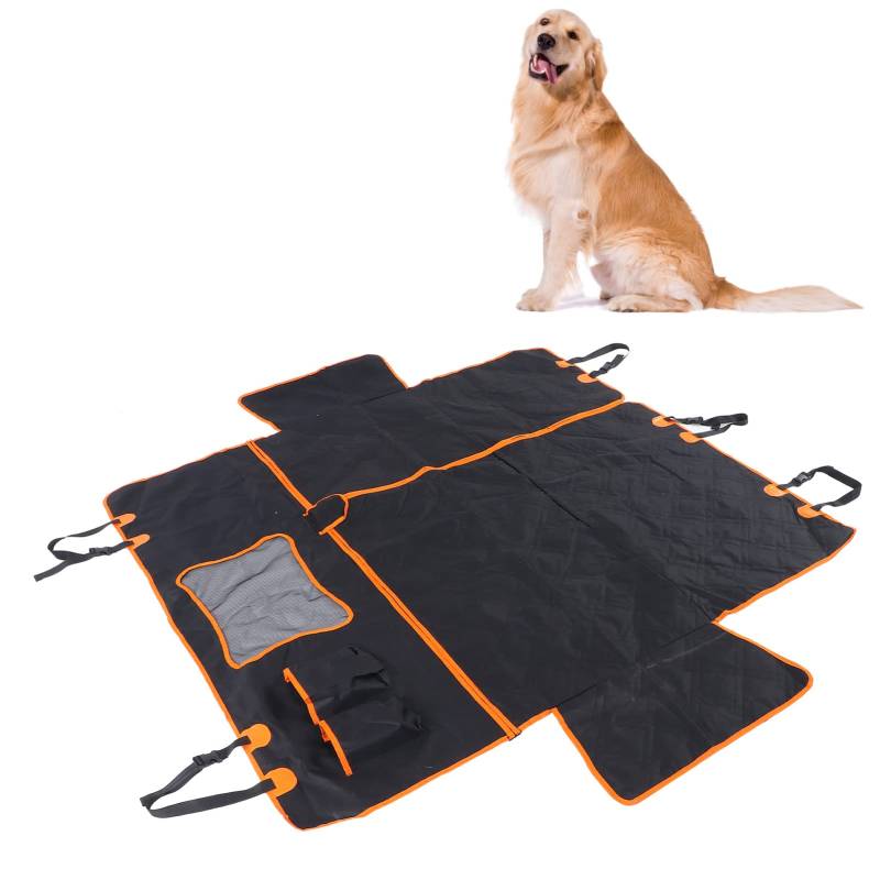 Estink Wasserdicht Autoschondecke, Abnehmbarer Automatte für Hunde, Oxford-Stoff, wasserdichte, rutschfeste, Hunde-Autositzbezug für Rücksitz, 147 x 137 cm, für die Meisten Autos, Lastwagen, SUVs von Estink