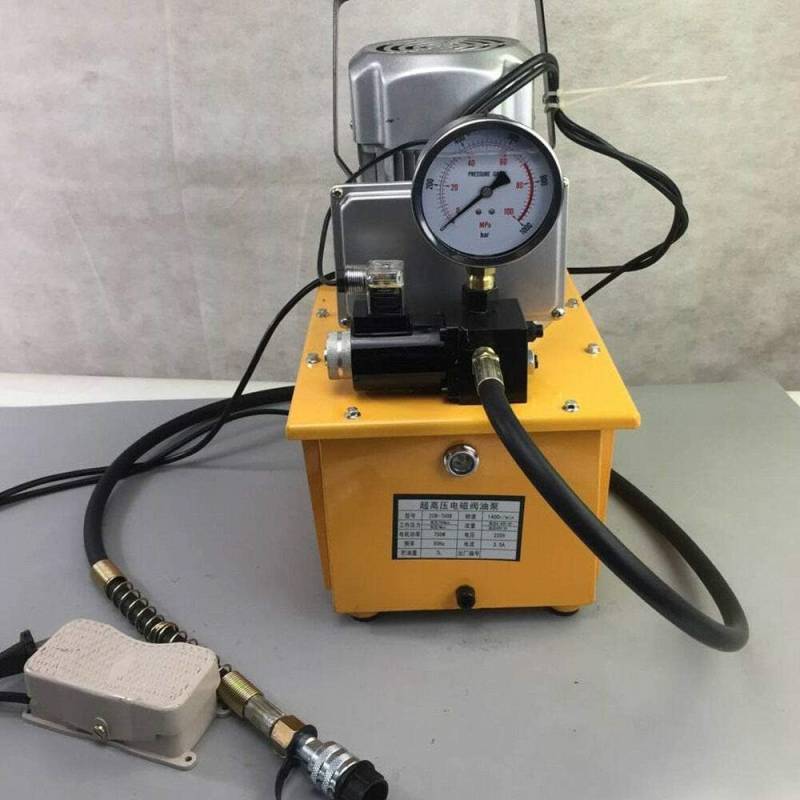 750W 2-70MPa Electric Driven Hydraulic Pump 7L 10000 PSI Pedal Solenoid Valve Control Hydraulikaggregat, für Vielzahl von hydraulischen Ausrüstungen, Pedal Magnetventil Steuerung von Esyogen