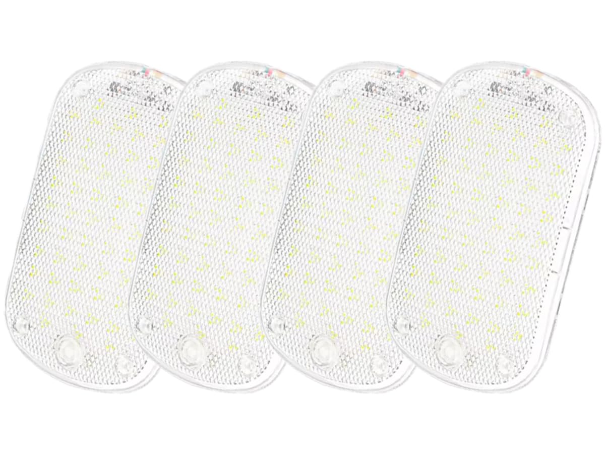 Etomvoop 4 Stück 60 LEDs Auto-Innen-LED-Leuchten mit Schalter, 12 V–85 V, superhelle Innen-Deckenleuchte, Auto-Leselicht für Van, LKW, Wohnmobil von Etomvoop