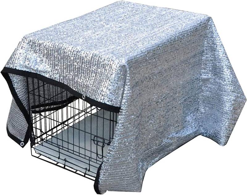 Schattennetz Auto für Hunde, 2x2 m, Auto-Sonnenschutz aus Alunetz 85% UV Reflektierendes Aluminium-Schattentuch Sonnenschutz Hitzeschutz Haube für Tiere (2x2 m) von Etomvoop