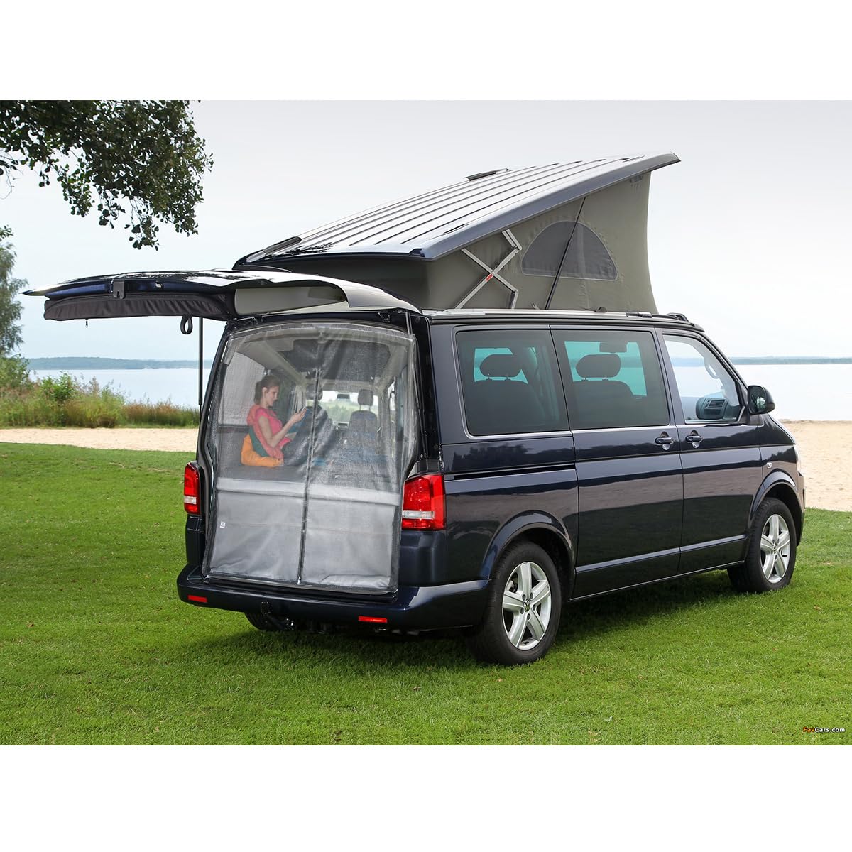 T5 Auto Heckklappe Flügeltür Sonnenschutz 180 * 150 cm Magnetisch Schwarz Mesh Moskitonetz Fliegengitter Kofferraumabdeckung Sonnenschutz für Dach T4 T6 Wohnmobil Wohnwagen Camping Zubehör von Etomvoop