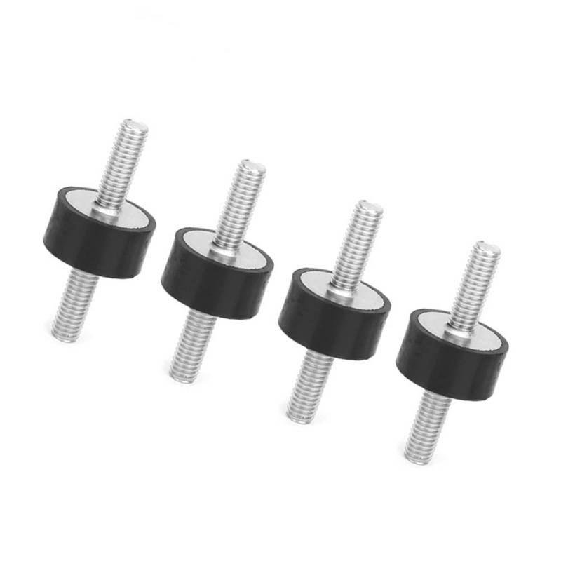 4pcs Gummihalterungen, M6 Zwei Gummihalterung, M6 Gummihalterkopf Bolzen Bolzen Gummi -Metall -Vibration Stummblock Stoßhalterung (VV20*10 M6*18) von Eujgoov