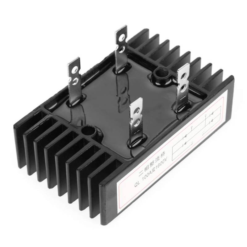 MDS100A1600V Brückengleichrichter, Brückengleichrichter 100 A, Vollwellen-Diodenmodul, 2-Phasen-Diodenbrückengleichrichter, Hochleistungs-Schwarz von Eujgoov