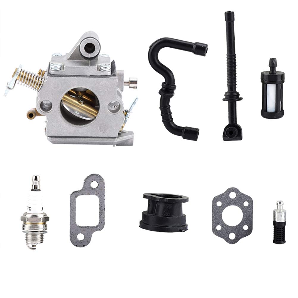 Vergaser, Metallvergaser, Vergaser, Vergaser für Set Carb Kit Passend für MS170 MS180 017 018 von Eujgoov