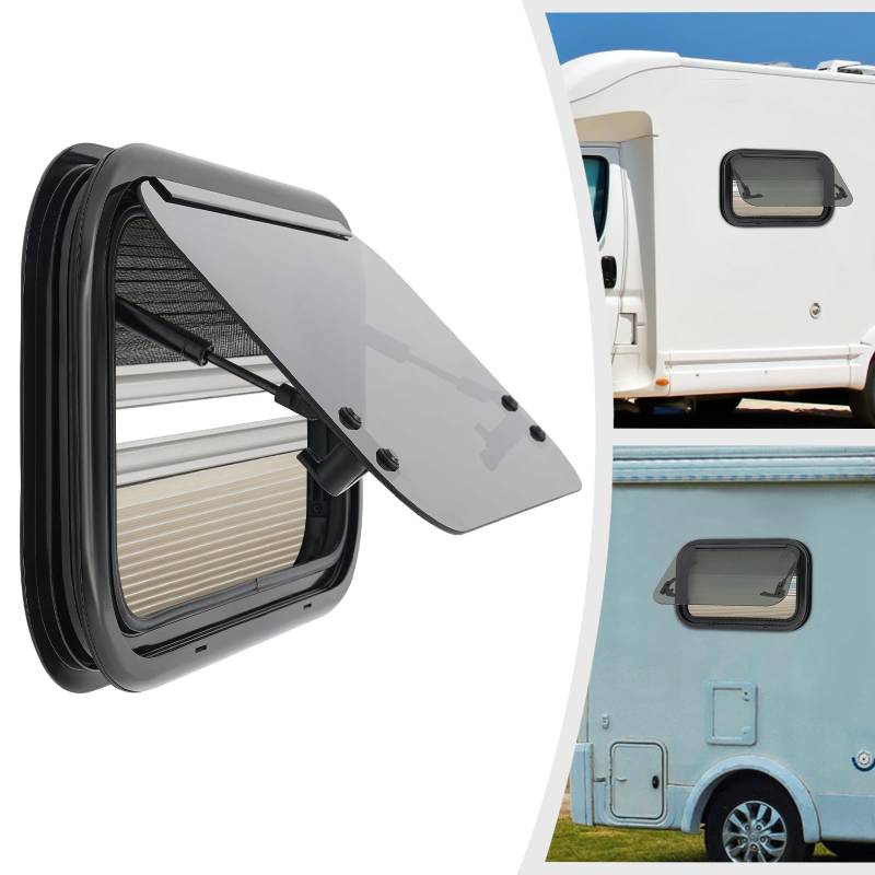 EurHomePlus Caravan Seitenfenster Wohnmobilfenster RV-Wohnmobilfenster, mit integriertem Rollo und Fliegengitter für Wohnmobile, Wohnwagen, Wohnmobile (500x300mm) von EurHomePlus