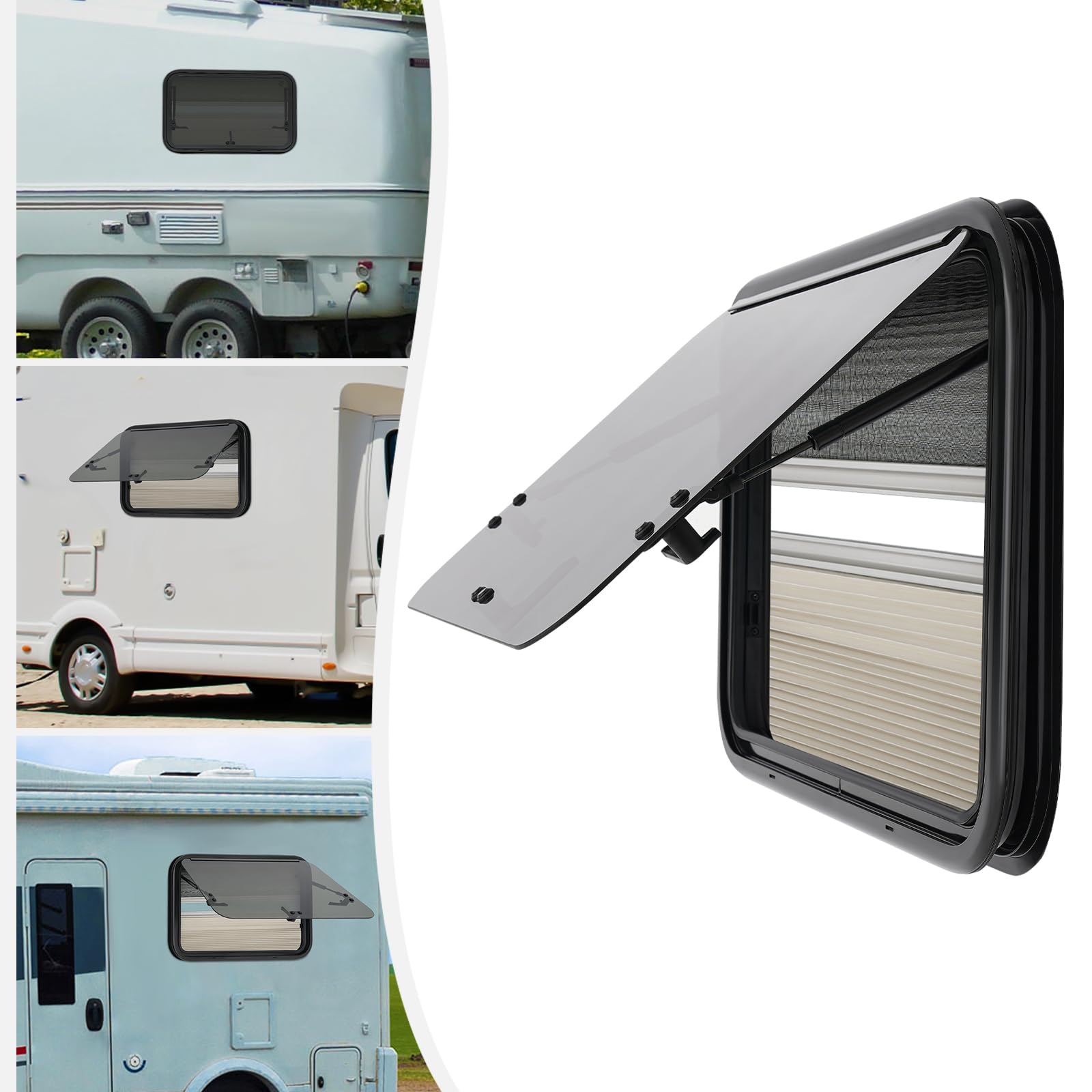 EurHomePlus Caravan Seitenfenster Wohnmobilfenster RV-Wohnmobilfenster, mit integriertem Rollo und Fliegengitter für Wohnmobile, Wohnwagen, Wohnmobile (700x450mm) von EurHomePlus