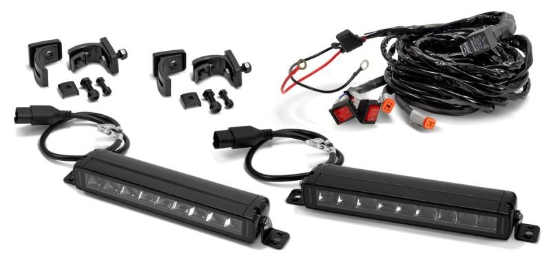 Euralight 2X 10 LED Fernscheinwerfer Black Penta 1.0 12-24 Volt mit Standlicht & Powerboost Funktion + Kabelbaum von Euralight