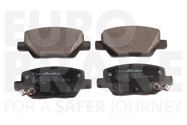 Bremsbelagsatz, Scheibenbremse Hinterachse Eurobrake 55022223105 von Eurobrake