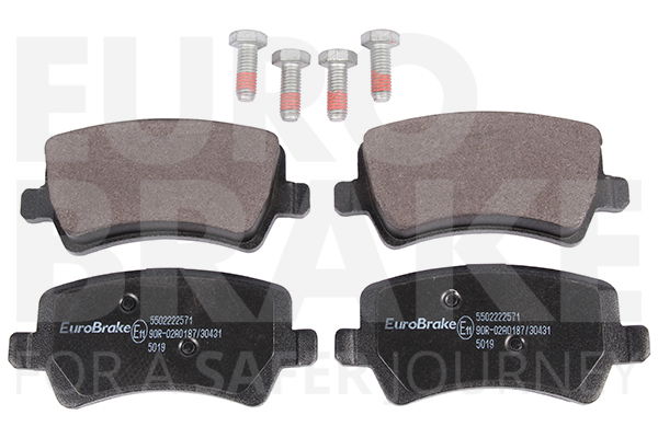 Bremsbelagsatz, Scheibenbremse Hinterachse Eurobrake 5502222571 von Eurobrake