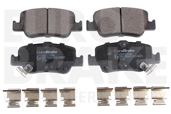 Bremsbelagsatz, Scheibenbremse Hinterachse Eurobrake 5502224586 von Eurobrake