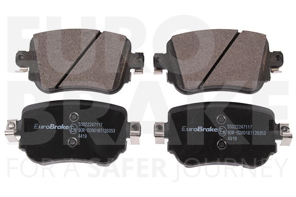 Bremsbelagsatz, Scheibenbremse Hinterachse Eurobrake 55022247117 von Eurobrake