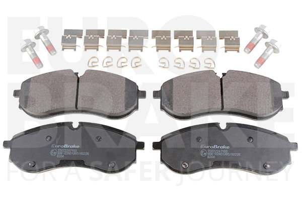 Bremsbelagsatz, Scheibenbremse Hinterachse Eurobrake 55022247160 von Eurobrake