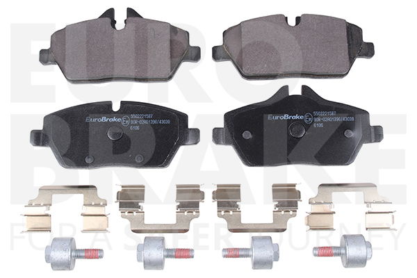 Bremsbelagsatz, Scheibenbremse Vorderachse Eurobrake 5502221587 von Eurobrake