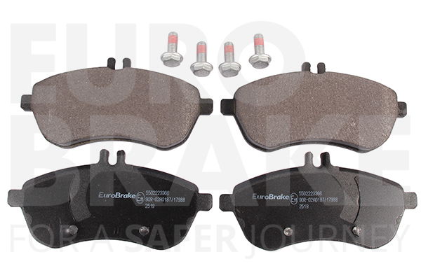 Bremsbelagsatz, Scheibenbremse Vorderachse Eurobrake 5502223366 von Eurobrake