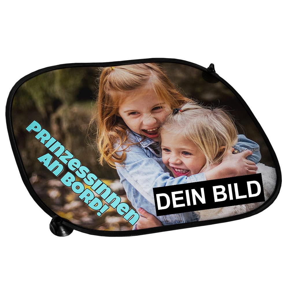 Sonnenschutz mit Foto und Text personalisiert | Sonnenschutz Auto selbst gestalten von Eurofoto