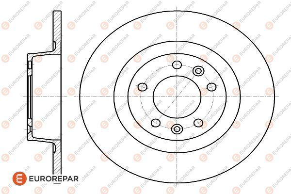 Bremsscheibe Hinterachse Eurorepar 1618862480 von Eurorepar