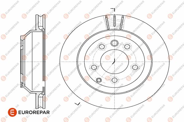 Bremsscheibe Hinterachse Eurorepar 1642778480 von Eurorepar