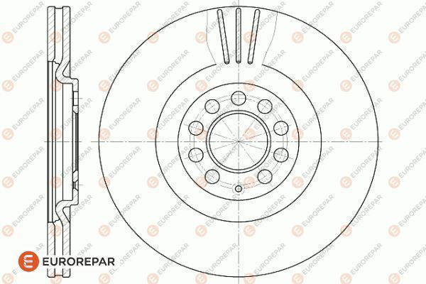 Bremsscheibe Vorderachse Eurorepar 1618887180 von Eurorepar