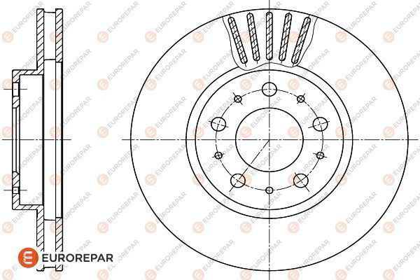 Bremsscheibe Vorderachse Eurorepar 1618890680 von Eurorepar