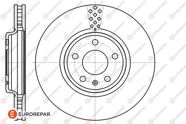 Bremsscheibe Vorderachse Eurorepar 1622807780 von Eurorepar