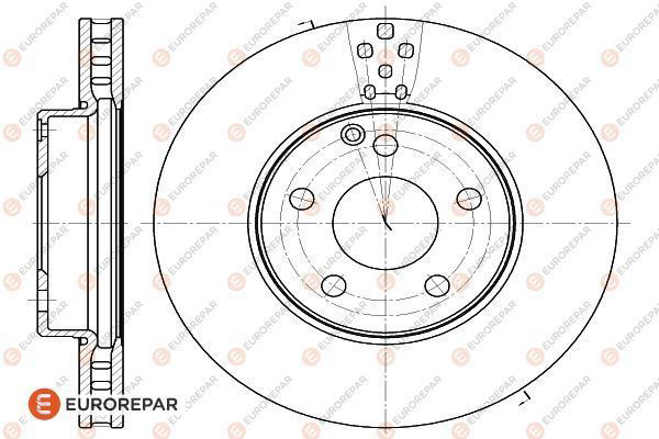 Bremsscheibe Vorderachse Eurorepar 1622809780 von Eurorepar