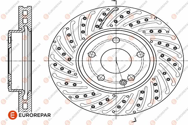 Bremsscheibe Vorderachse Eurorepar 1642751180 von Eurorepar