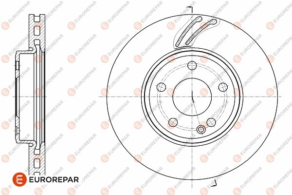 Bremsscheibe Vorderachse Eurorepar 1642751480 von Eurorepar