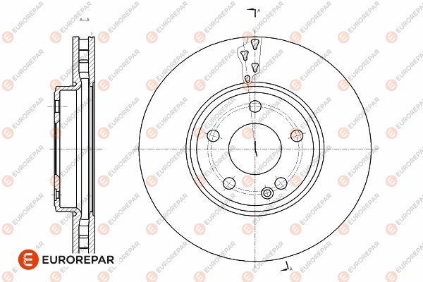 Bremsscheibe Vorderachse Eurorepar 1642762980 von Eurorepar