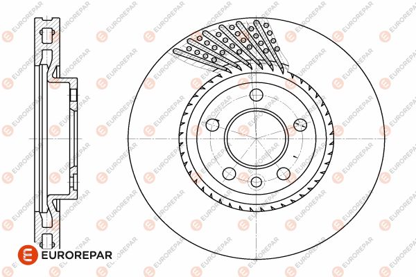 Bremsscheibe Vorderachse Eurorepar 1642765380 von Eurorepar