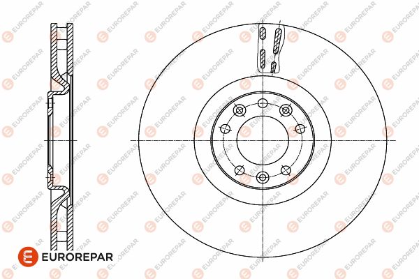 Bremsscheibe Vorderachse Eurorepar 1642767180 von Eurorepar