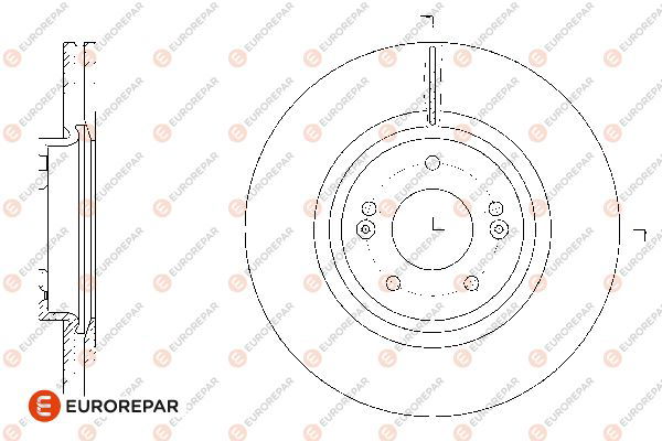 Bremsscheibe Vorderachse Eurorepar 1676012880 von Eurorepar