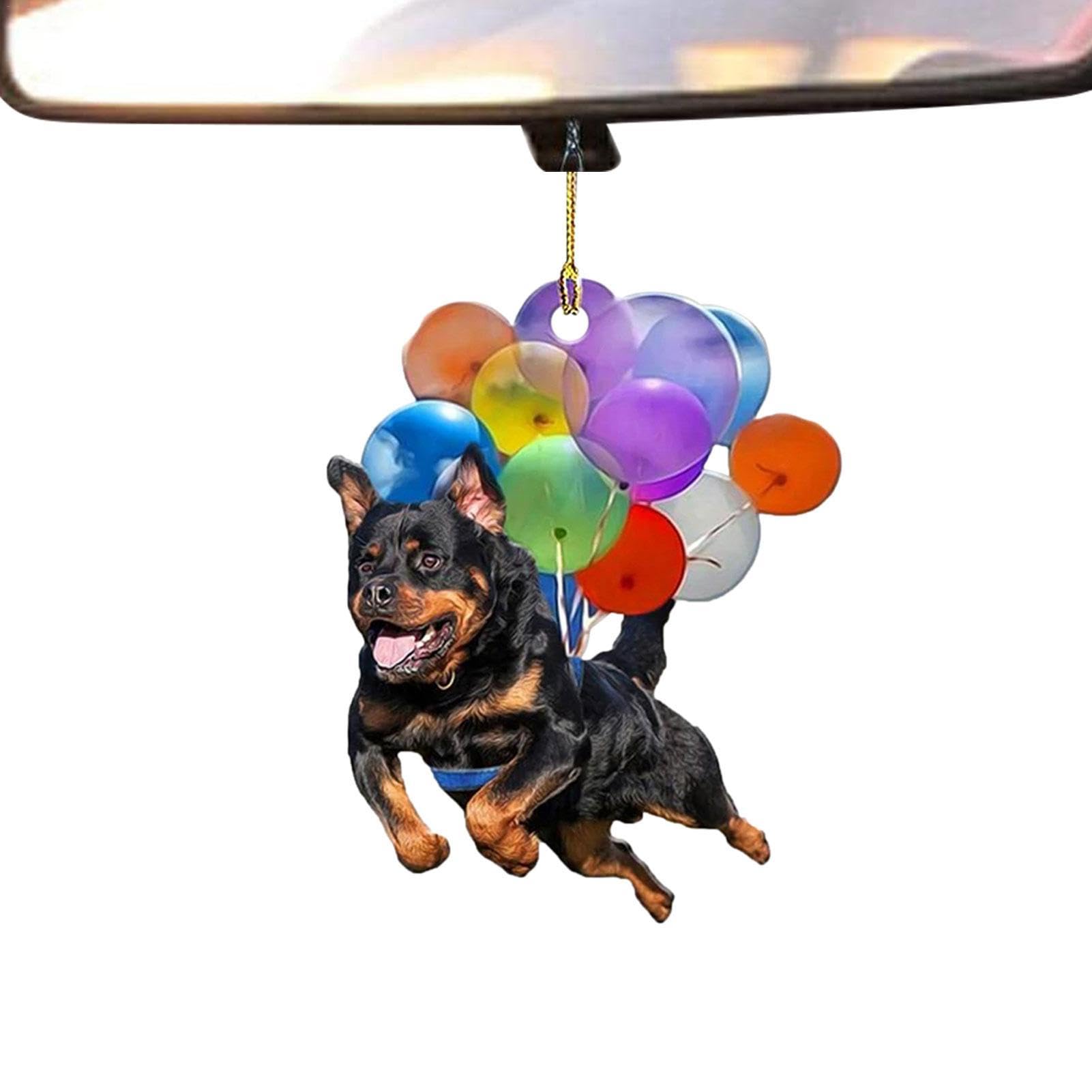 Euyehn Ballonhund-Autozubehör,Ornament Aufhänger Tier Hund Rückspiegel Auto Bunter Anhänger - Bunter Ballon-Anhänger für Auto-Rückspiegel, Innenraum, Auto-Zubehör, Auto-Spiegel-Zubehör von Euyehn