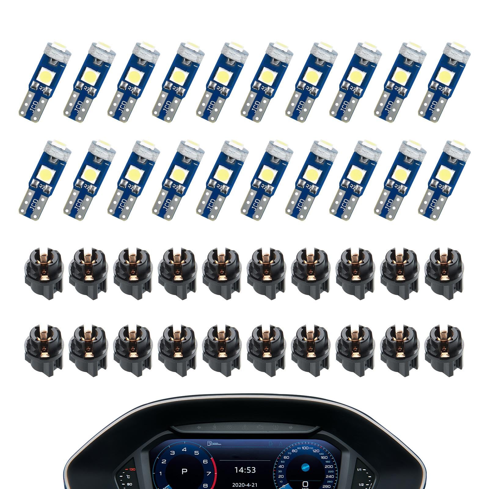 Euyehn Instrumenten-Cluster-LED-, Instrumentententafel-Licht – super helle 3030-SMD-Chip-Armaturenbrett- für Instrumentententafel, Uhr, Radio-Zifferblatt von Euyehn