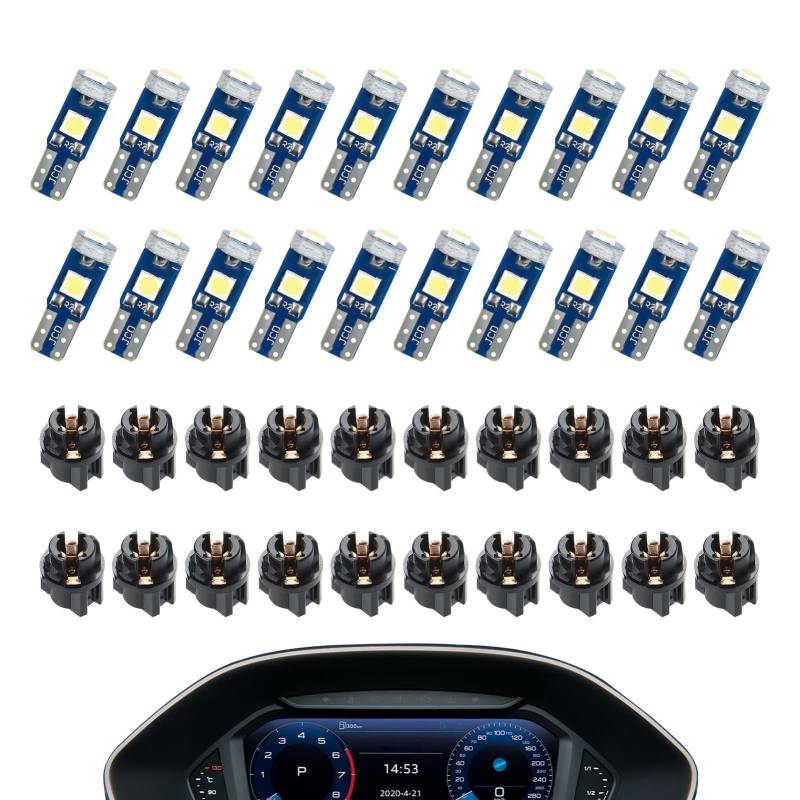 Euyehn Instrumenten-Cluster-LED- , Instrumentententafel-Licht – super helle 3030-SMD-Chip-Armaturenbrett- für Instrumentententafel, Uhr, Radio-Zifferblatt von Euyehn