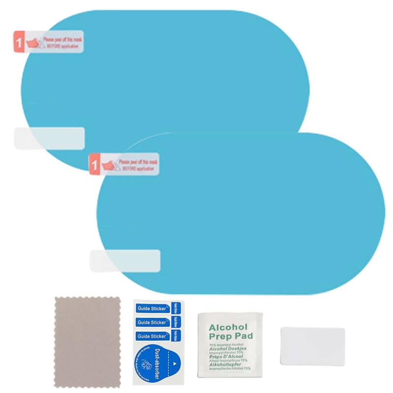 Euyehn Regenschutzfolie für Seitenspiegel, wasserdichte Autospiegelfolie,Nanobeschichtete Schutzfolie für sicheres Fahren - Hochauflösende Schutzfolie für sicheres Fahren für Rückspiegel von Euyehn