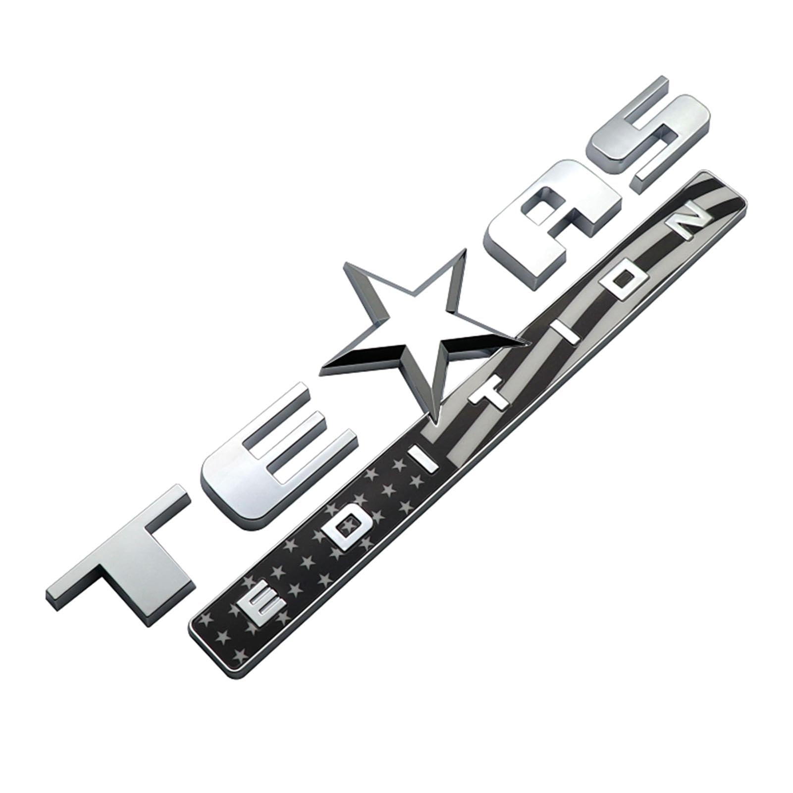 Euyehn Texas-Edition-Abzeichen, Seitentür-Aufkleber, ABS-3D-dekorativer Aufkleber, einzigartiges und stilvolles Texas-Edition-Emblem, Abzeichen für LKW, Auto von Euyehn