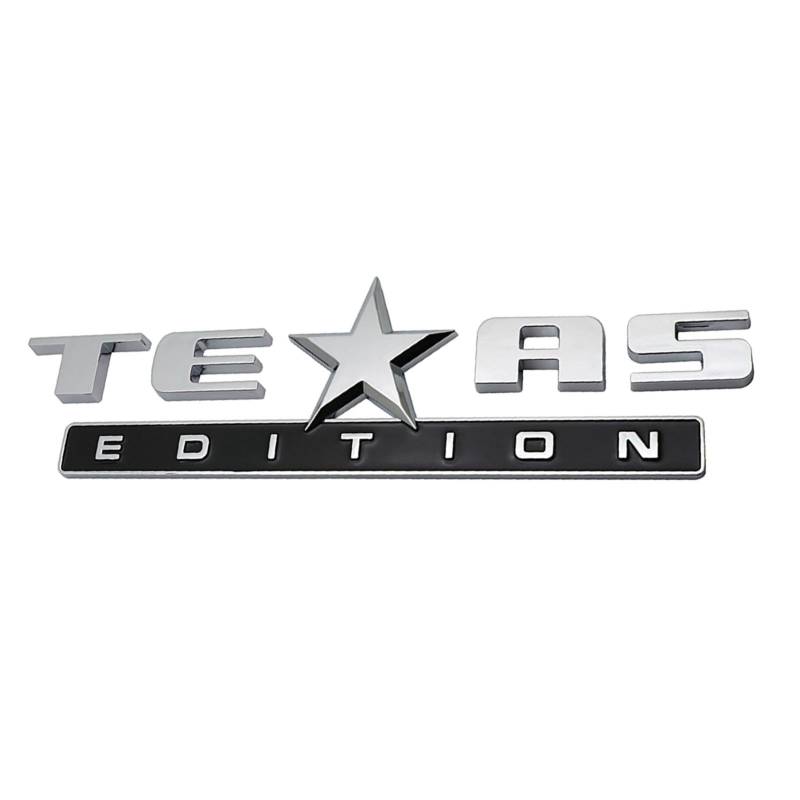 Euyehn Texas-Edition-Auto-Aufkleber, 3D-Dekoratives Abzeichen, cooler ABS-Seitentür-Aufkleber, stilvoller Aufkleber für Heckklappe, LKW, Tür, Auto von Euyehn