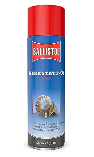 Eva Shop® Ballistol Premium Werkstattöl Werkstatt-Öl Spray hoher Rostschutz mit Wachs Kontaktspray USTA (Spray 400 ml) von Eva Shop