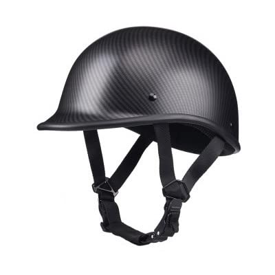 Motorrad Portatile Motorrad-Halbhelm Mit Offenem Gesicht DOT ECE-Zertifizierung, Jet Helm Herren Damen, Vintage Helme Halboffenen Öffnen Motorradhelm, Helm Halber Bike Cruiser Scooter von Ever TA