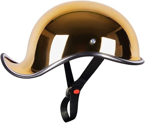 Vintage-Motorrad-Halbschalenhelm – Unisex-Erwachsener Retro-Helm mit offenem Gesicht ECE-zertifizierter Deutscher Motorrad-Baseballmütze-Helm für Cruiser Moped ATV ( Color : C , Size : M=55-57CM ) von Ever TA
