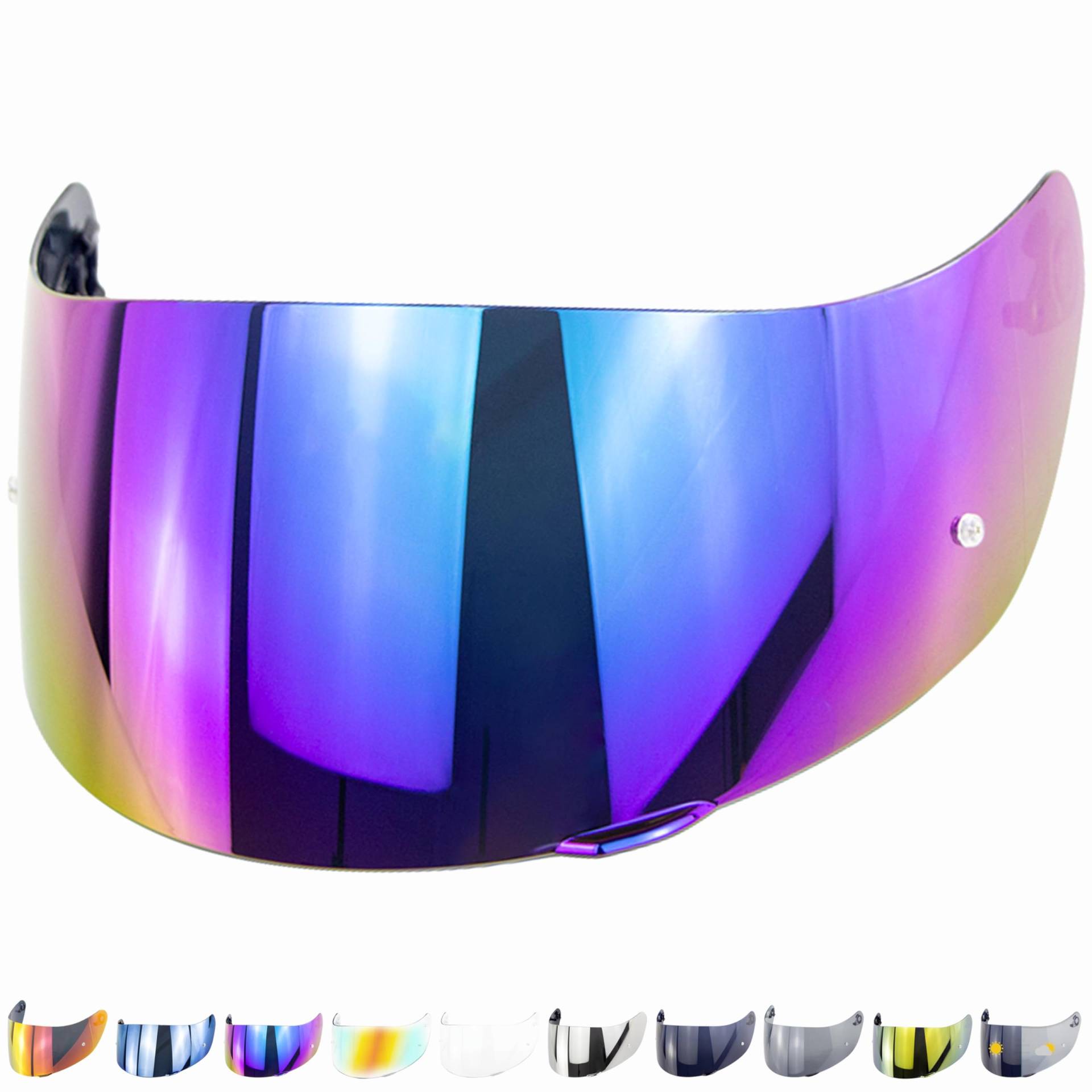 Everalo Kompatibel mit Agv K1 Visier - K3sv - K5 - K5s - K1s - S4sv - Horizon - Skyline - Strada - Stealth sv - Compact - Helmvisier Aftermarket Pinlock Ready (Regenbogen) von Everalo