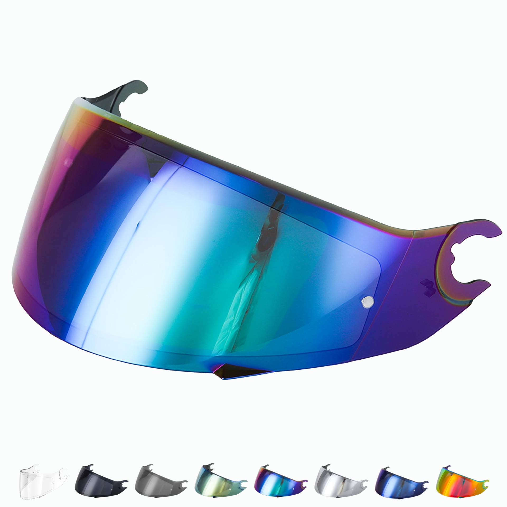 Kompatibel mit Shark Spartan Visier - Skwal - D Skwal - Skwal 2 - Helmvisier Pinlock Ready - Anti-Kratzer und Anti-Beschlag (Regenbogen) von Everalo