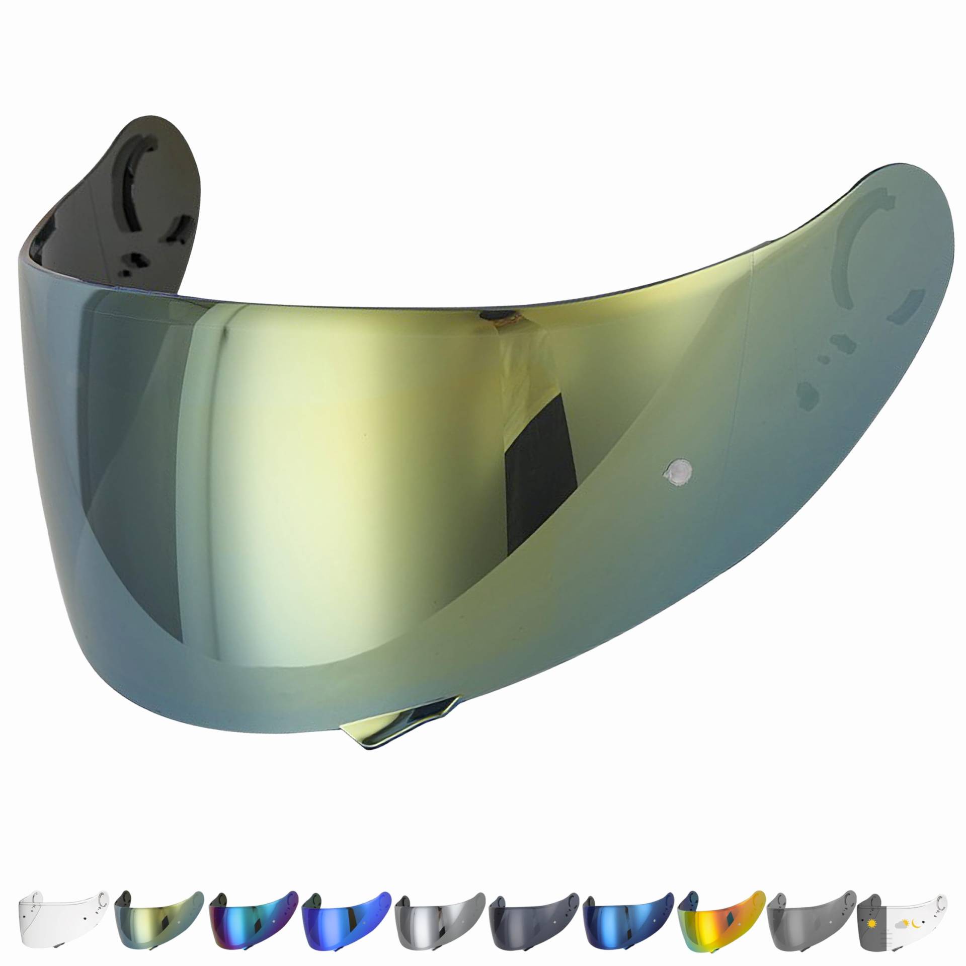 Everalo Kompatibel mit Shoei GT air 2 Visier - Gt Air - Neotec - Opticson - Cns1 - Helmvisier Pinlock Ready - Anti-Kratzer und Anti-Beschlag (Gold) von Everalo