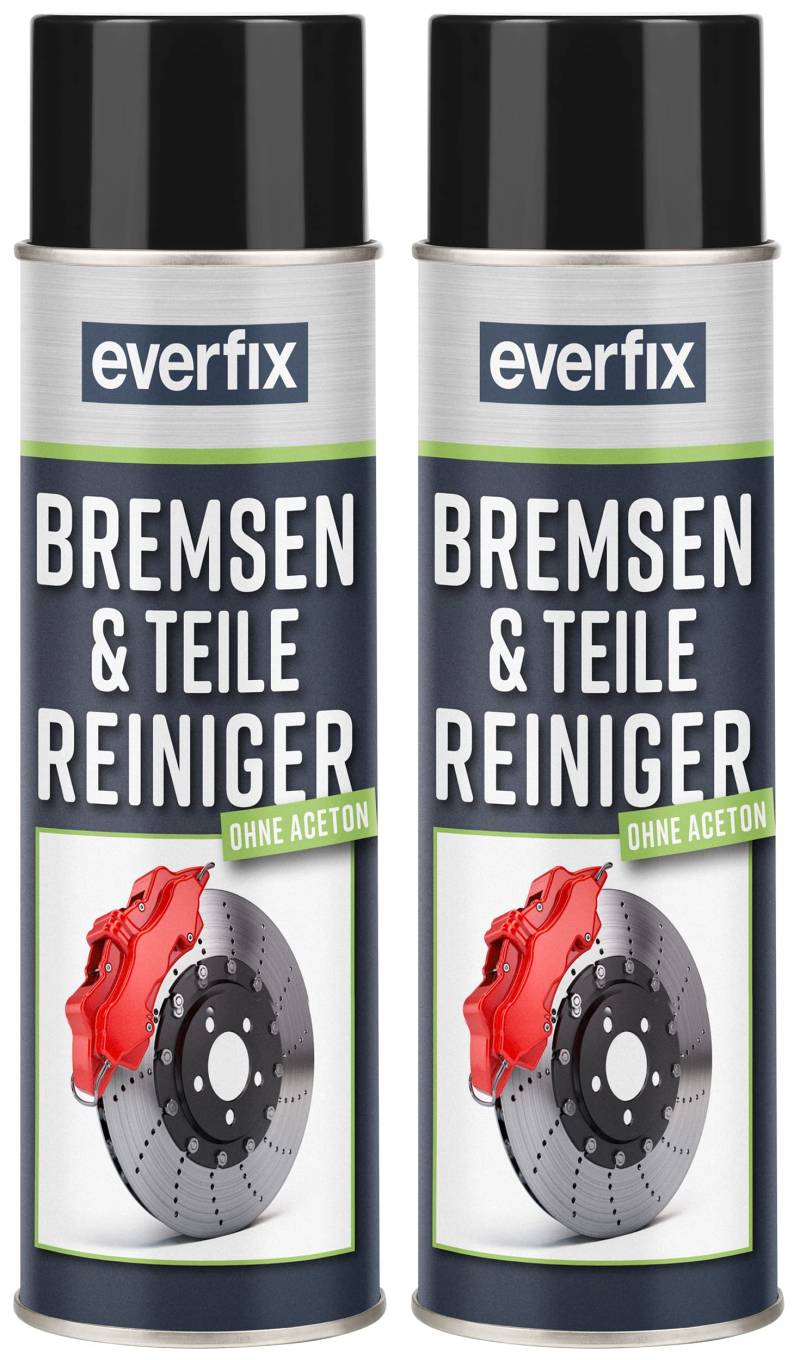 Everfix Bremsenreiniger Spray (2 x 500 ml) Bremsen und Teilereiniger - Reiniger ohne Aceton von Everfix