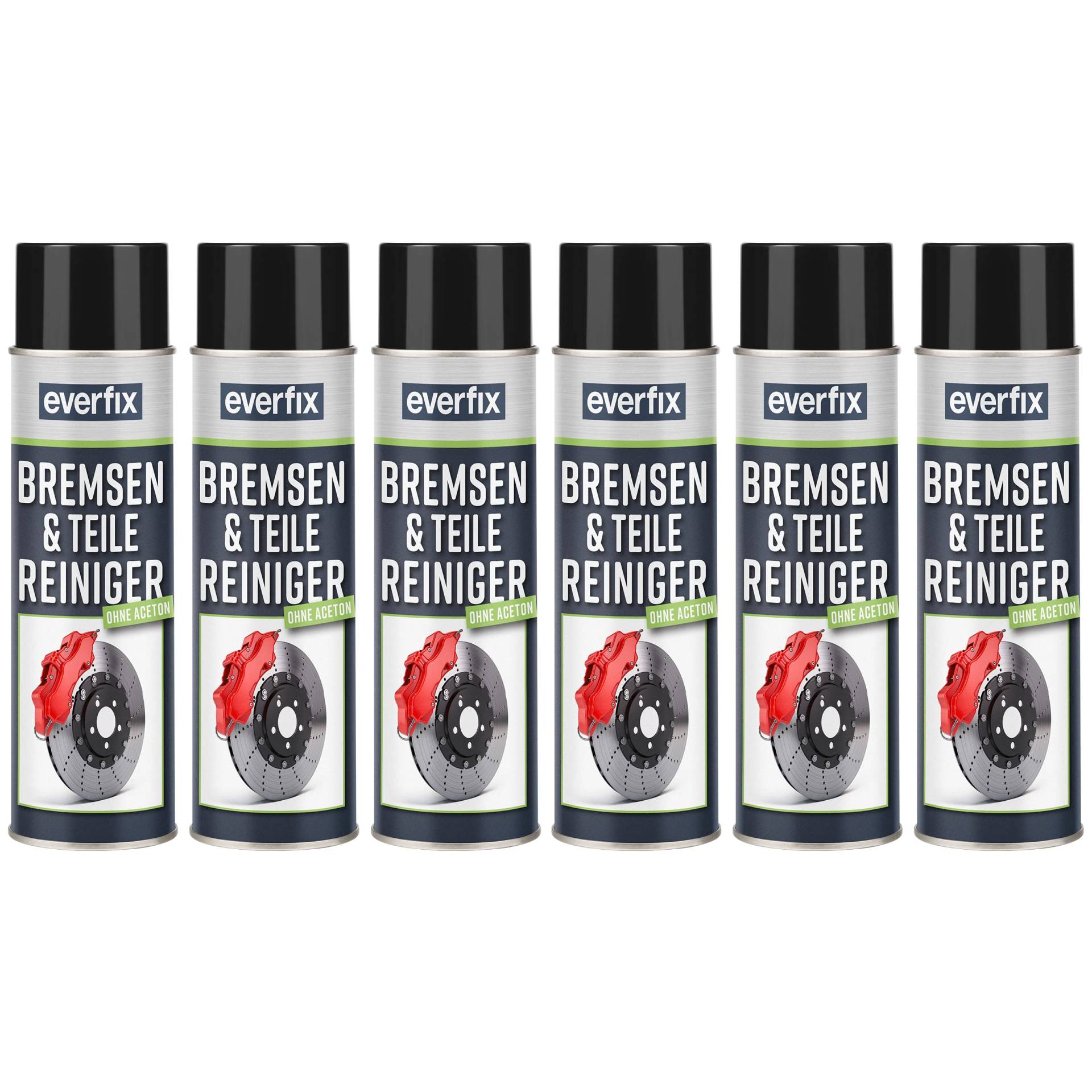 Everfix Bremsenreiniger Spray (6 x 500 ml) Bremsen und Teilereiniger - Reiniger ohne Aceton von Everfix