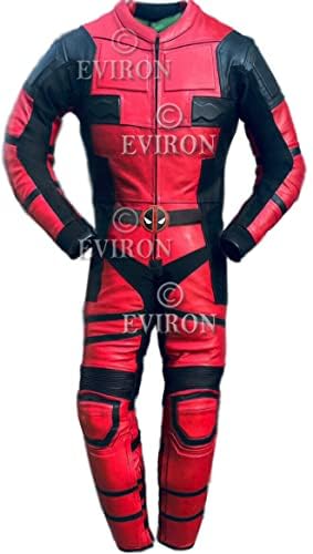 Deadpool inspirierter Motorrad-Lederkombi von Eviron 1-teiliger Anzug (S) von Eviron